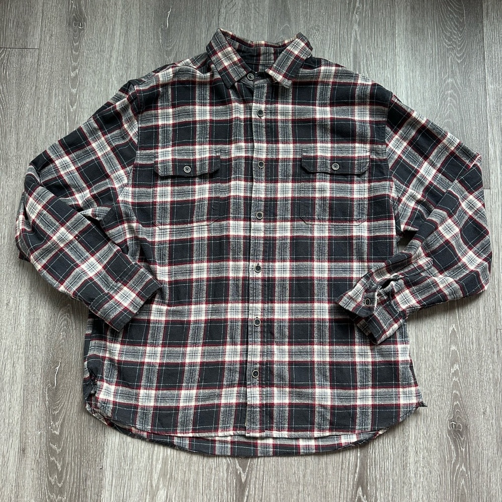 Jachs Black and Red Casual Button Down Shirt XXL